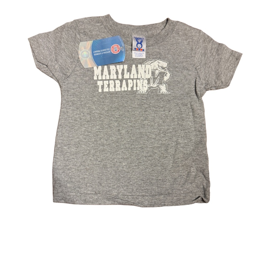 NWT University of Maryland College Park Terrapins Rabbit Skins Tee Shirt, 24 Mos